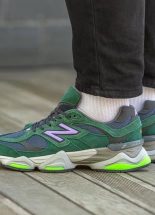 Кроссовки new balance 9060 девяносто шестьдесят кроссы нью беланс зеленые салатовые синие