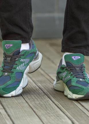 Кроссовки new balance 9060 девяносто шестьдесят кроссы нью беланс зеленые салатовые синие5 фото