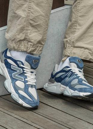 Кроссовки new balance 9060 девяносто шестьдесят кроссы нью беланс синие белые7 фото