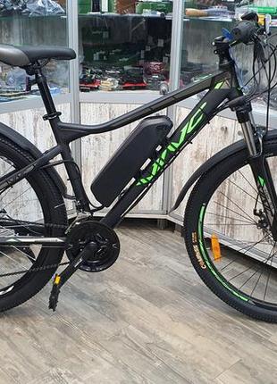 Электровелосипед vnc  rockrider a3 - (350 w 8.8ah 36v) (2021) 27.5"-45 см black\green mat