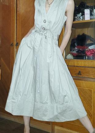 Платье zara со складками и карманами3 фото