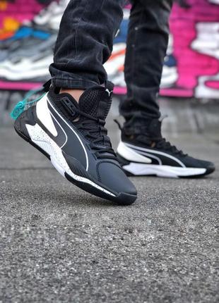 Puma opti sheer black, мужские кроссовки пума, кросівки пума чоловічі