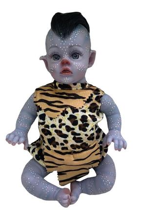 Силиконовая коллекционная кукла реборн аватар бейли ( виниловая кукла аватар ) высота 35 см