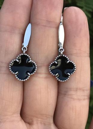 Серьги серебряніе с эмалью 1017