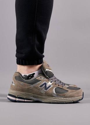 Кроссовки new balance 2002 r замшевые текстиль замша пастельные кроссы eva подошва коричневые