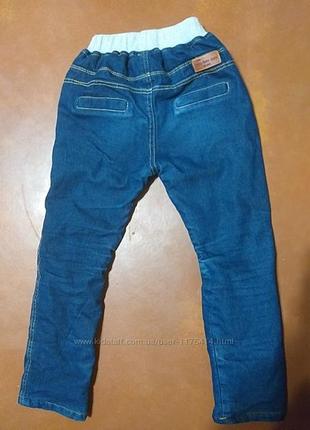 Теплые зимние джинсы на флисе для девочки на 122-128см4 фото