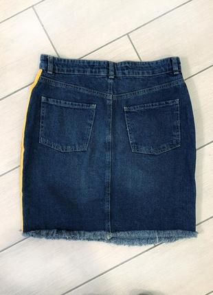 Юбка джинсовая с лампасами2 фото