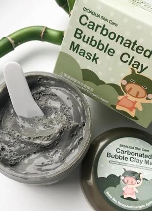 Кислородная маска для лица bioaqua carbonated bubble clay mask1 фото