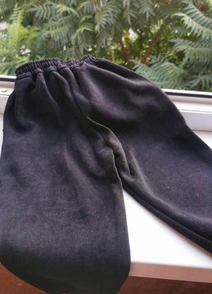 Штани 100 - 140 см брюки вельветові на резинці з манжетами4 фото