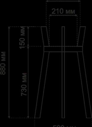 Підставка для вазонів wooddecor косонога висока бук 210x880x500 мм коричневий3 фото