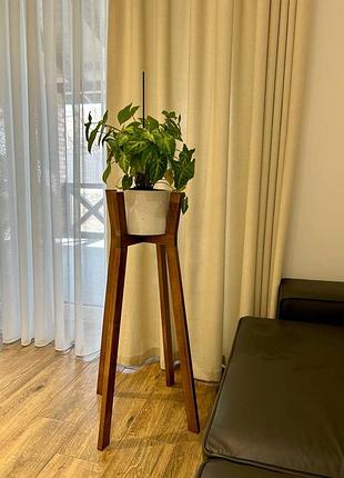 Подставка для вазонов wooddecor косоногая высокая бук 210x880x500 мм коричневый