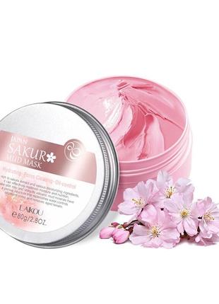 Маска грязевая с экстрактом цветков сакуры и маслом ши laikou japan sakura mud mask