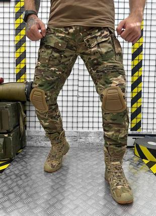 Тактичні штани g3, бойові штурмові тактичні штани g3 з наколінниками, колір мультикам4 фото