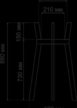 Підставка для вазонів wooddecor косонога висока бук 210x880x500 мм покриття лаком2 фото