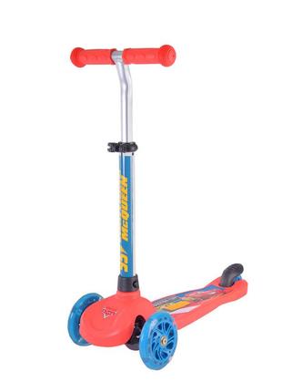 Детский самокат "cars" bambi ls2213 с рюкзачком 17х20 см