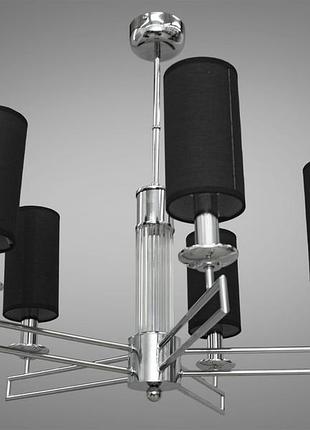 Современная люстра с абажурами diasha на 5 ламп хром 1013/5hr