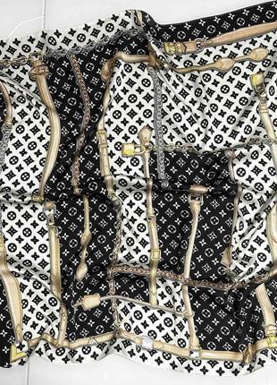 Женский платок в расцветках, шарф, шелковый платок, брендовый платок, модный платок, платок шелк