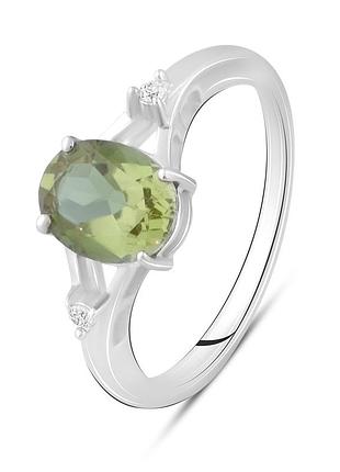 Серебряное кольцо с султанит султанитом 1.808ct, вес изделия 2,75 гр (2104346) 18 размер
