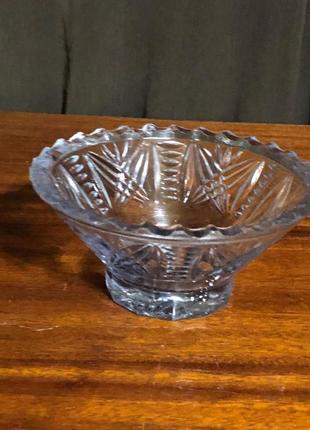 Салатниця № 2 - кришталь (блакитний)