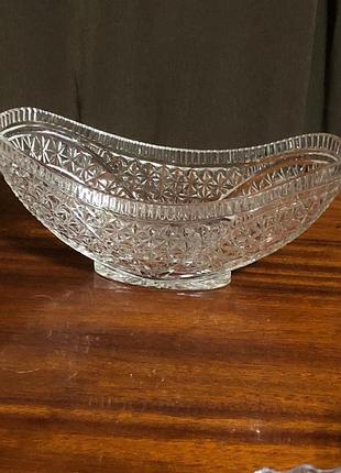 Салатница / ладья № 5 - богемский хрусталь