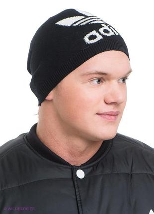Стильная двусторонняя шапка adidas ac beanie logo