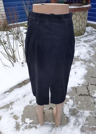 Стильная теплая юбка карандаш с серебристым блеском3 фото