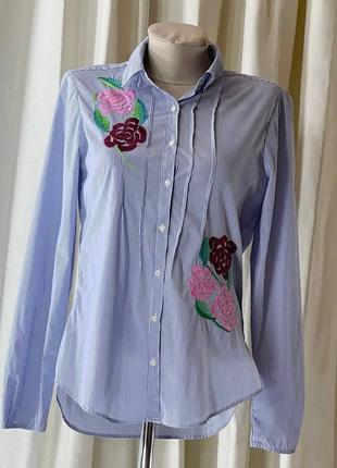 Шикарная женская блуза рубашка рубашка с вышивкой1 фото