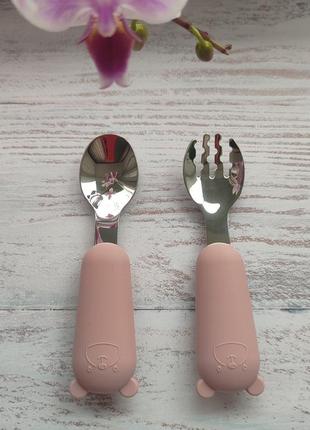 Набір дитячого посуду ведмедик силіконовий посуд для дітей дитячий силіконовий посуд...