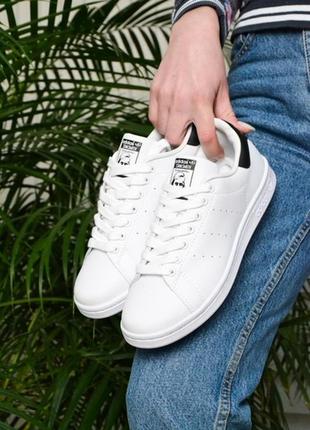 Кросівки  stan smith white black кроссовки