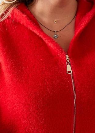 Пальто кардиган женское альпака разм.50-583 фото
