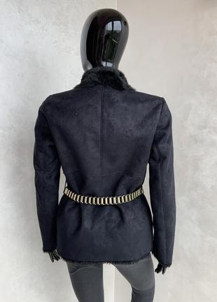 Pinko бомбическая итальянская куртка дубленка с эко мехом3 фото