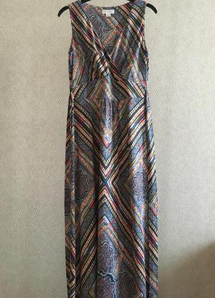 Трикотажное платье макси monsoon 100% вискоза