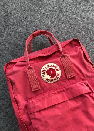 Шикарный рюкзак, сумка fjallraven kanken classic unisex backpack flamingo pink3 фото