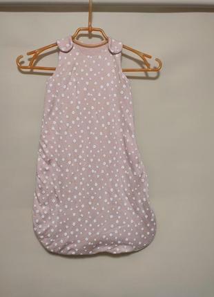 Спальный мешок комбинезон для девочки 0-6 месяцев розовый