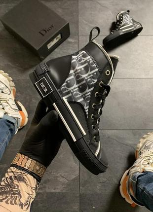 🌺женские стильные кеды/кроссовки🌺b23 high-top sneakers black, сникерсы, высокие демисезон2 фото
