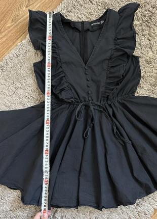 Комбинезон prettylittlething комбинезон-шорты однотонный чёрный кэжуал хлопок