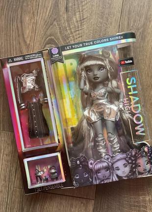 Лялька rainbow high shadow series 1 luna madison- grayscale fashion doll.4 фото