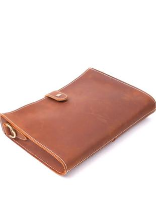 Женская стильная сумка кожаная коричневая5 фото