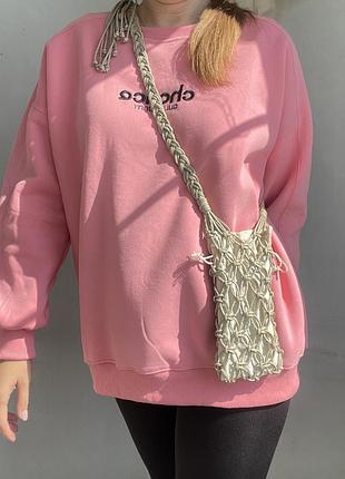 Сумочка в технике макраме для вашего смартфона или других вещей.