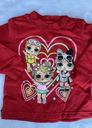 Джемпер червоний (начіс ) лол для дівчинки