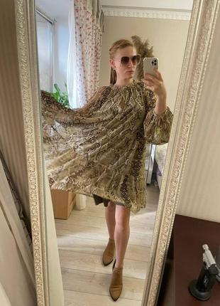 Зміїне плаття, вільне стильне повітряне від hm, h&m