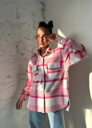 Женская теплая кашемировая рубашка9 фото