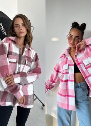 Женская теплая кашемировая рубашка