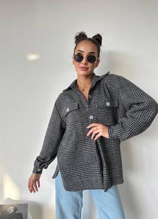 Теплая рубашка в клетку