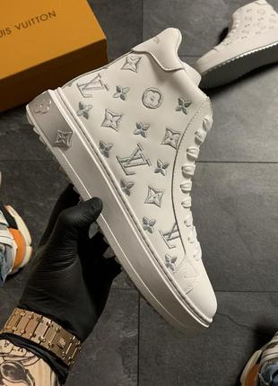 💝sneakers high white💝женские кроссовки/кеды, белые кожаные демисезонные