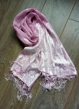 Набор шарфы платок палантин платок розовый зкленый хаки2 фото