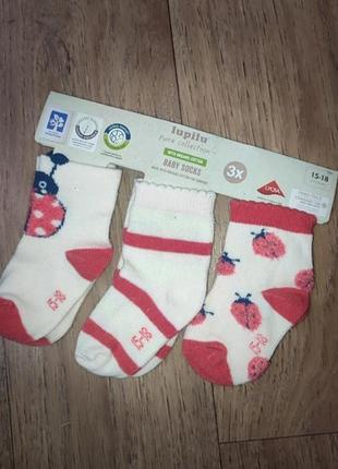 Носочки для девочки на 6-12 мес. набор носочков. носки