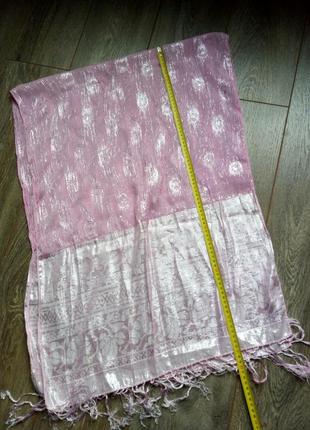 Набор шарфы платок палантин платок розовый зкленый хаки6 фото