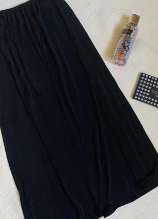 Юбка черная макси черная юбка масло макси юбка  m&s- s,m,l6 фото