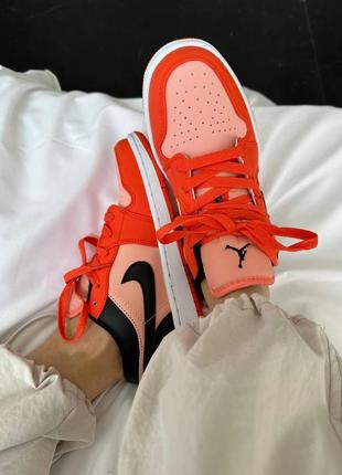 Кроссовки nike air jordan 1 low «&nbsp;orange / black&nbsp;»7 фото